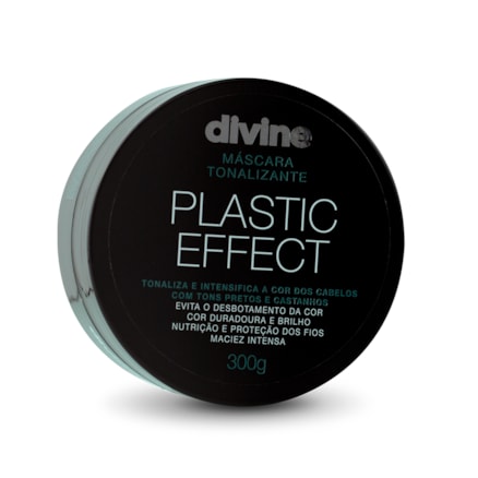 Máscara Tonalizante Divine Fattore Plastic Effect Black 300g