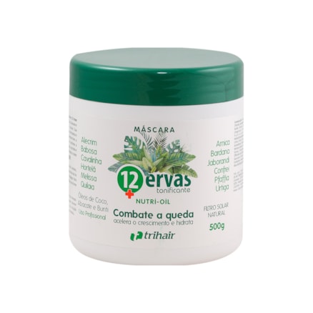 Máscara Tonificante Trihair 12 Ervas Nutri Oil 500g