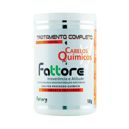 Máscara Tratamento Completo Profundo para Cabelos Pós Processo Químicos Fattore 1kg