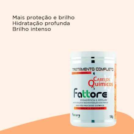 Máscara Tratamento Completo Profundo para Cabelos Pós Processo Químicos Fattore 1kg