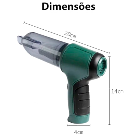 Mini Aspirador de pó Soprador de Mão 3 em 1 Usb Sem fio Portátil Recarregável