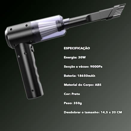 Mini Aspirador Soprador 3em1 De Ar Portátil Usb Dobravel