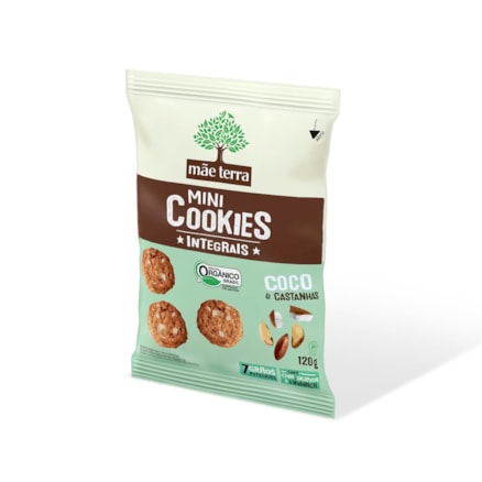 Mini Cookies Integrais Coco E Castanhas Mãe Terra 120g