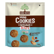 Mini Cookies Mãe Terra Diet 4 Castanhas Brasileiras 120g