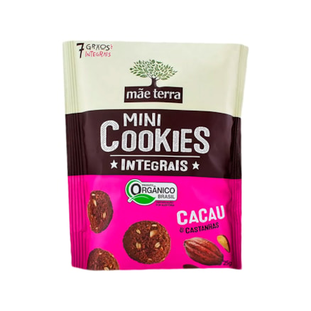 Mini Cookies Mãe Terra Integrais Cacau 25g