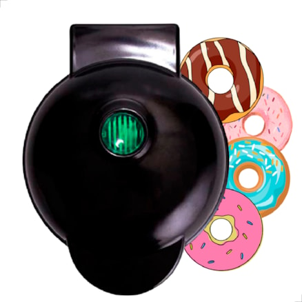 Mini Máquina Elétrica De Donuts e Rosquinhas 110v com 3 Furos Confeitaria Doces