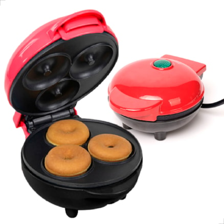 Mini Máquina Elétrica De Donuts e Rosquinhas 110v com 3 Furos Confeitaria Doces