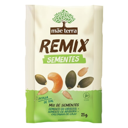 Mix De Sementes Abóbora E Girassol Mãe Terra Remix 25g