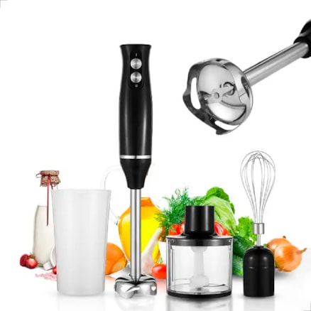 Mixer Elétrico 4 em 1 Mini Processador Misturador Moedor de Carne Alimentos 110v