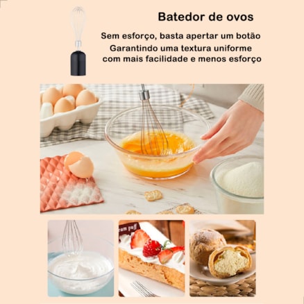 Mixer Elétrico 4 em 1 Mini Processador Misturador Moedor de Carne Alimentos 110v