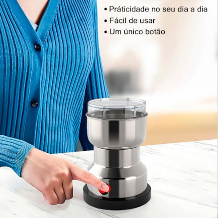 Moedor de Café em Aço Inoxidável Durabilidade e praticidade moagem perfeita