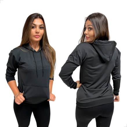 Moletom Casaco Masculino Feminino Canguru Capuz Confortável Blusa Liso Macio