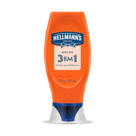 Molho 3x1 Hellmann's Maionese Ketchup Mostarda 370g