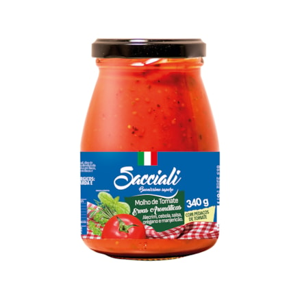 Molho De Tomate Sacciali Vidro Ervas Aromáticas 340g