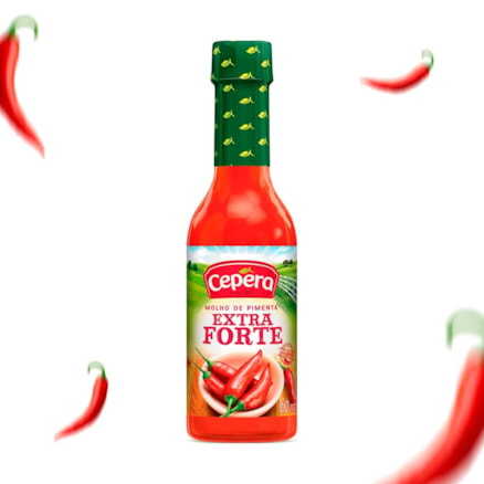 Molho Pimenta Cepêra Extra Forte Receita Mais Picante 60ml