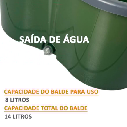 Mop INMA Plus Giratório 8L 360 Cesto Inox