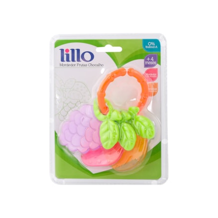 Mordedor Lillo 619761 Frutas Chocalho Cores Vibrantes