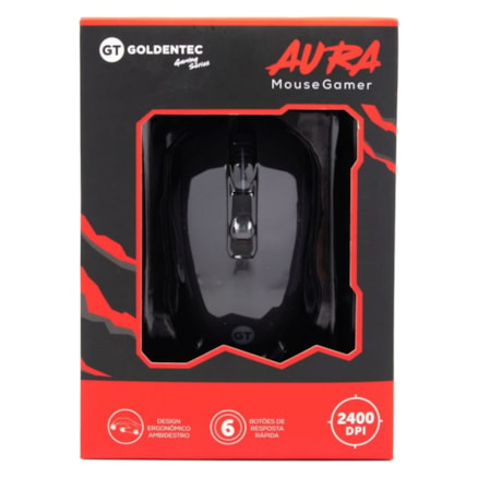 Mouse Gamer 2400 Dpi Gt Aura Goldentec