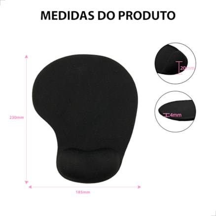 Mousepad Ergonômico Apoio de Descanso de Punho Pulso Para Home Office Macio Desk