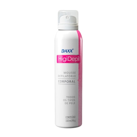 Mousse Depilatório Corporal Daxx Todos Tipos De Pele 150ml