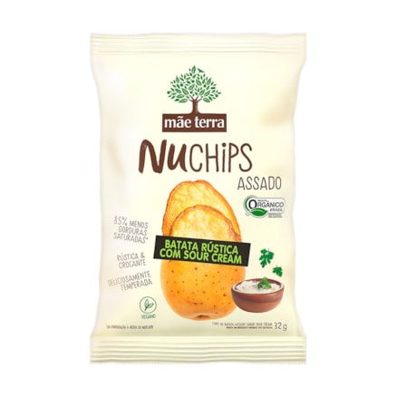 Nuchips Mãe Terra Assado Batata Rústica Com Sour Cream 32g