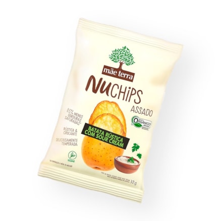 Nuchips Mãe Terra Assado Batata Rústica Com Sour Cream 32g