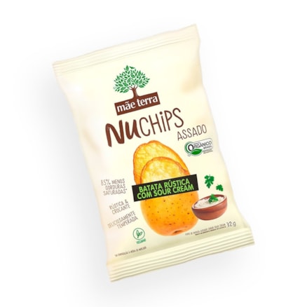 Nuchips Mãe Terra Assado Batata Rústica Com Sour Cream 32g