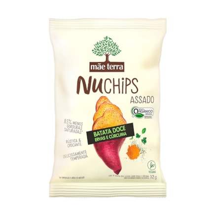 Nuchips Mãe Terra Batata Doce Mandioquinha Corte Rústico 32g