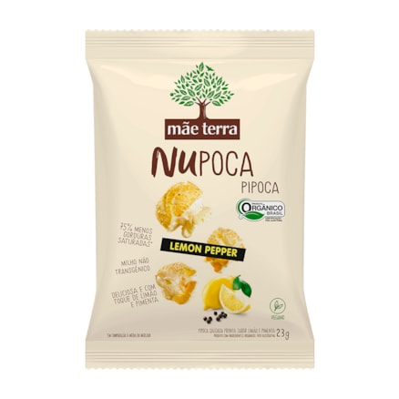 Nupoca Pipoca Pronta Mãe Terra Sabor Lemon Pepper 23g