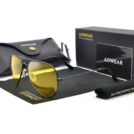 Oculos Night Vision Classic Ray 3025 Wcs Preto/amarelo