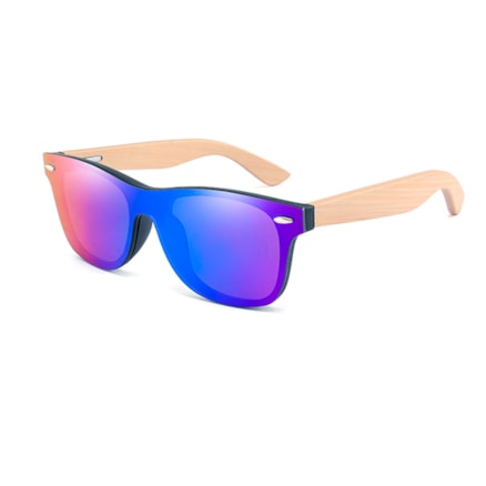 Oculos Sol Haste Bamboo Unissex H-kp8849 Blue Long Keeper