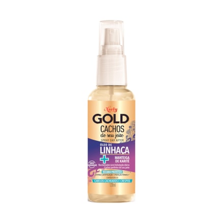 Óleo Capilar Spray Niely Gold Day After Cachos 120ml