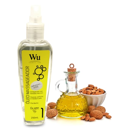Óleo Corporal Massageador Amêndoas Doce Wu 250ml