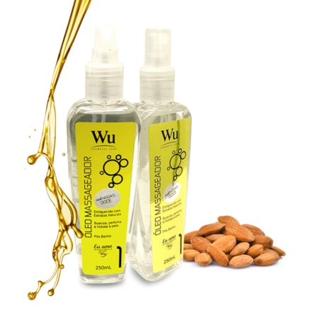 Óleo Corporal Massageador Amêndoas Doce Wu 250ml