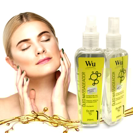 Óleo Corporal Massageador Amêndoas Doce Wu 250ml