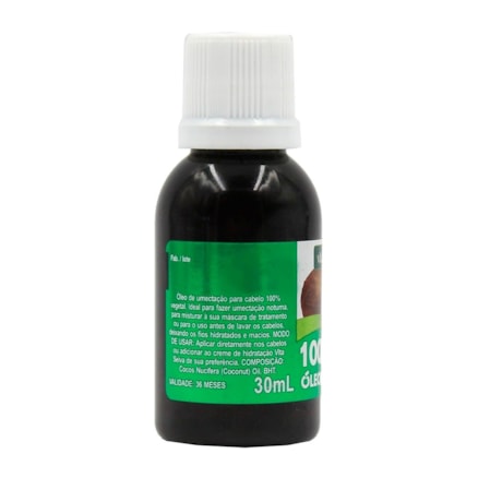 Óleo De Coco Vita Seiva Oliva 100% Vegetal 30ml