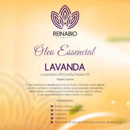 Óleo Essencial Lavanda Reinabio 10ml