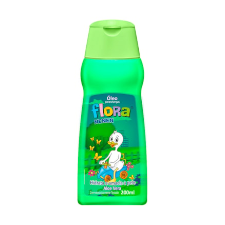 Óleo Flora Nenem Aloe Vera Hidratação Proteção Pele 200ml