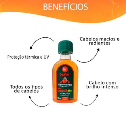 Óleo Lola Pinga Óleo Cenoura E Oliva Controla O Frizz 50ml