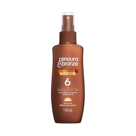 Óleo Spray Cenoura Bronze Fps 6 Cenoura Vitamina E 110ml