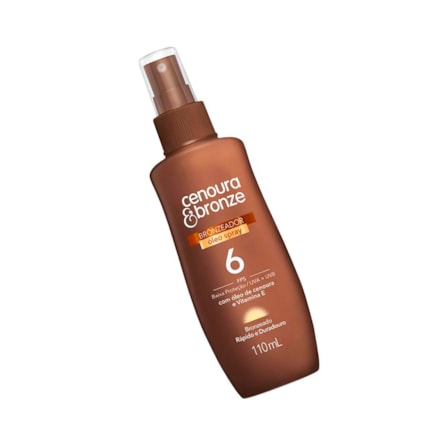 Óleo Spray Cenoura Bronze Fps 6 Cenoura Vitamina E 110ml