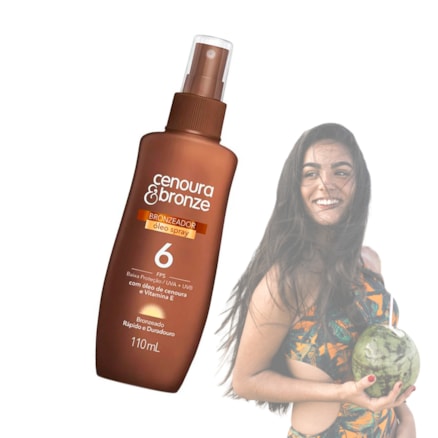 Óleo Spray Cenoura Bronze Fps 6 Cenoura Vitamina E 110ml