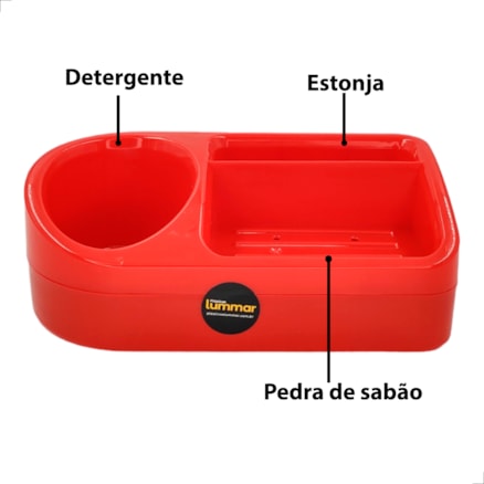 Organizador Suporte de Pia Porta Esponja Detergente Compacto Cozinha Utensilio