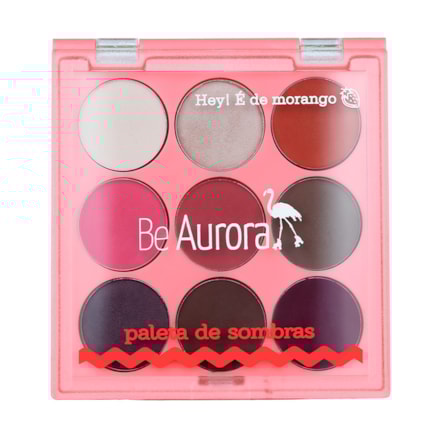 Paleta Sombra Be Aurora Hey! É De Morango 09 Cores Make Up