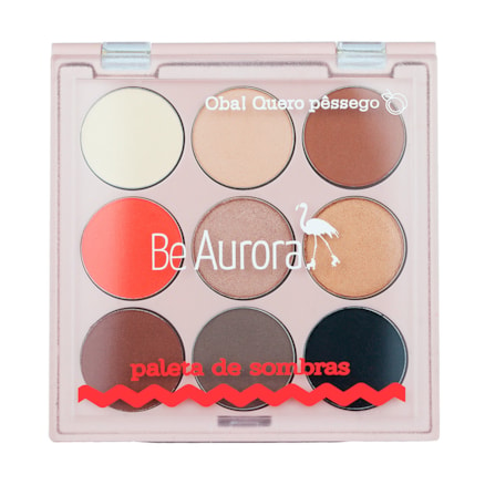 Paleta Sombra Be Aurora Quero Pêssego 09 Cores Make Up