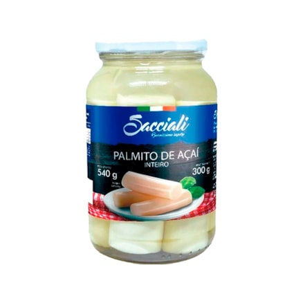 Palmito De Açaí Inteiro Sacciali 500g