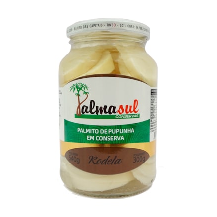 Palmito Pupunha Palmasul Conserva 0 Lactose Rodela 300g