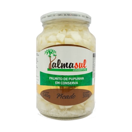 Palmito Pupunha Palmasul Picado Conserva 0 Lactose 300g