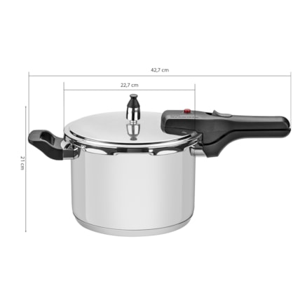 Panela Pressão Tramontina Brava Inox Fundo Triplo 20cm 4,5l