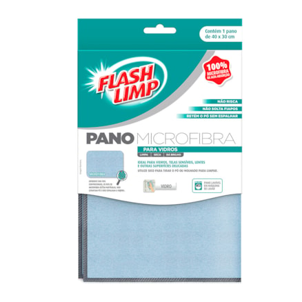 Pano Vidro Microfibra Flashlimp 1 Und